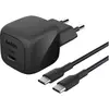Image de Belkin BoostCharge 45 W USB-C avec PD, câble USB-C inclus (45 W, 1 portion), Chargeur USB, Noir