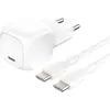 Image de Belkin BoostCharge 20 W USB-C avec PD, câble USB-C inclus (20 W, 1 portion), Chargeur USB, Blanc