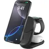 Image de Belkin Station de recharge UltraCharge 25 watts Qi2 magnétique 3 en 1 (25 W), Chargeur sans fil, Noir