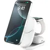 Image de Belkin Station de recharge UltraCharge 25 watts Qi2 magnétique 3 en 1 (25 W), Chargeur sans fil, Blanc
