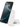 Image de Belkin UltraCharge - Support de chargement sans fil - 2-en-1, Qi2, magnétique, pliable + adaptateur secteur - 25 Watt - Ultra Fast Charge (USB-C) - blanc