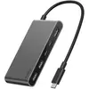 Image de Belkin CONNECT USB-C 5-in-1 mit Dual USB-C Ports,si. AVC022hqSGY (USB-C, 5 ports), Station d'accueil + hub USB, Noir, Argent, Gris