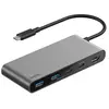 Image de Belkin Connect 7-In-1 USB-C Hub Mit Dual USB-C Ports Silber (USB-C, 7 ports), Station d’accueil + hub USB, Argent, Gris, Noir