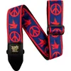Image de Ernie Ball Sangle Jacquard Peace Love Dove Rouge et Bleu Sangles et courroies