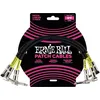 Image de Ernie Ball Cables Instrument Patch Pack de 3 - Coudé - 30CM Noir