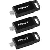 Image de PNY ELITE TYPE-C USB 3.2 128GB X3 (128 Go, USB-C), Clé USB, Noir