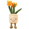 Image de Peluche tulipe Mine réjouie 35cm D-Orange