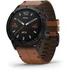 Image de Garmin Fenix 6X Sapphire 51 mm noir et bracelet cuir marron en occasion ou reconditionné