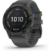 Image de Garmin Fenix 6 47 mm noir et bracelet en silicone gris [Pro Solar Edition] en occasion ou reconditionné