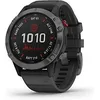 Image de Garmin Fenix 6 47 mm gris et bracelet en silicone noir [Pro Solar Edition] en occasion ou reconditionné