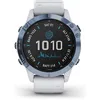 Image de Garmin Fenix 6 47 mm blau et bracelet en silicone blanc [Pro Solar Edition] en occasion ou reconditionné