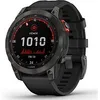 Image de Garmin Fenix 7 47 mm gris avec bracelet en silicone noir [Wi-Fi, Solar Edition] en occasion ou reconditionné