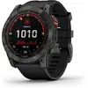 Image de Garmin Fenix 7X 51 mm gris avec bracelet en silicone noir [Wi-Fi, Solar Edition] en occasion ou reconditionné