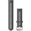 Image de Garmin Bracelet unisexe (20 mm, Acier inoxydable, Silicone), Sangles de montre, Gris