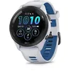 Image de Garmin Forerunner 265 46 mm blanc/noir et bracelet en silicone bleu/blanc en occasion ou reconditionné