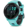 Image de Montre connectée Garmin Forerunner® 265 Music 46 mm Bluetooth Turquoise avec bracelet silicone Bleu