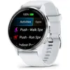 Image de Montre connectée Garmin Venu 3 45mm boitier acier argent avec bracelet silicone blanc