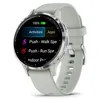 Image de Montre connectée Garmin Venu 3S 41mm en acier Silver, boîtier vert sauge et bracelet en silicone vert sauge