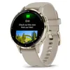 Image de Montre connectée Garmin Venu 3S 41mm en acier Soft Gold, boîtier lin et bracelet en silicone lin