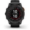 Image de Montre connectée Garmin Fenix 7 Pro Solar Edition 47mm Acier Gray avec bracelet silicone Noir