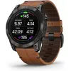 Image de Garmin Epix Pro (Gen 2) 51 mm noir/gris carbone Titan DLC avec bracelet en cuir QuickFit marron [Wi-Fi, Sapphire Edition] en occasion ou reconditionné