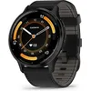 Image de Garmin Venu 3 45 mm gris ardoise Bracelet cuir noir [Wi-Fi] en occasion ou reconditionné