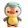 Image de Peluche manchot FONGWAN poupée Déguisés en Dinosaure - bleu