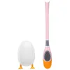 Image de Brosse WC en Silicone FONGWAN avec support Mural pour salle de bain - rose