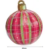 Image de Boule de Noël Gonflable avec Lumières LED et Télécommande FONGWAN 24 pouces pour Décoration D'ambiance Extérieure Jouets - F