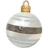 Image de Boule de Noël Gonflable avec Lumières LED et Télécommande FONGWAN 24 pouces pour Décoration D'ambiance Extérieure Jouets - C