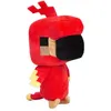 Image de Peluche Minecraft Perroquet Poupées Frusde doux peluches Jouet pour Enfant 18cm-Rouge
