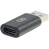 Image de C2G Adaptateur USB C femelle vers USB A mâle 3.0 (USB 3.0, USB-A), Adaptateur données + vidéo, Noir