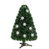 Image de CostwaySapin de Noël Artificiel 180 cm avec Lumières LED et Pied Arbre de Noël en PVC plastique métal avec flocon de neige, Vert