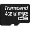 Image de Transcend Carte mémoire flash 4GB Micro SDHC, C4 (4 Go, microSDHC), Carte mémoire, Noir