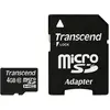 Image de Transcend Carte mémoire flash 4 Go Micro SDHC, C10 (4 Go, microSDHC, U1, UHS-I), Carte mémoire, Noir