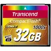 Image de Transcend Carte CompactFlash de 32 Go avec vitesse d'écriture 1000x (32 Go, CF), Carte mémoire, Noir