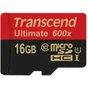 Image de Transcend microSDHC Ultimate 600x avec adaptateur (16 Go, microSDHC, U1, UHS-I), Carte mémoire, Noir