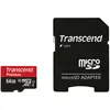Image de Transcend microSDXC Premium 400x UHS-I (64 Go, microSDXC, U1, UHS-I), Carte mémoire, Noir