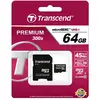 Image de Transcend Carte Micro SDXC (64 Go, microSDXC, U1, UHS-I), Carte mémoire, Noir