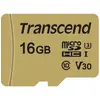 Image de Transcend TS16GUSD500S (16 Go, microSDHC, U3, UHS-I), Carte mémoire, Or