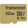Image de Carte microSDHC Transcend Premium 500S 32 GB Class 10, UHS-I, UHS-Class 3, v30 Video Speed Class avec adaptateur SD