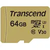 Image de Transcend CARTE SD 64GB UHS-I U3 (64 Go, microSDXC, U3, UHS-I), Carte mémoire, Or