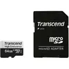 Image de Transcend microSDXC 350V 64 Go Classe 10 UHS-I U1 (64 Go, microSDXC, U1, UHS-I), Carte mémoire, Argent, Noir