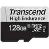 Image de Transcend microSDXC 350V 128GB Classe 10 UHS-I U1 (128 Go, microSDXC, U1, UHS-I), Carte mémoire, Noir, Argent