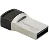Image de Transcend JetFlash 890 (128 Go, USB-A, USB-C), Clé USB, Argent