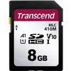 Image de Transcend Carte mémoire flash 410M (8 Go, microSDHC, SDHC, U1, UHS-I), Carte mémoire, Noir