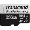 Image de Transcend Carte SD microSD SDXC USD340S avec adaptateur (256 Go, microSDXC, U3, UHS-I), Carte mémoire, Noir, Gris