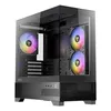 Image de Antec CX500m ARGB - MT jeux - micro ATX - panneau latéral fenêtré (verre trempé) - pas d'alimentation - noir - USB/Audio/Mic