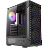 Image de Antec Boitier Moyen Tour ATX VX320 RGB avec panneau vitré (Noir) (ATX, ITX, mATX), Boîtier PC, Noir