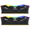 Image de Team Group T-Force Delta RGB DDR5-6400 - 32 Go - CL32 - double canal (2 pcs) - Intel XMP - Sort med RGB (2 x 16GB, 6400 MHz, RAM DDR5, DIMM), Mémoire vive, Noir